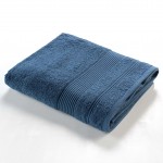 Serviette ou drap de bain 90 x 150 cm Tendresse bleu marine