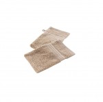 Lot de 2 gants de toilette 15 x 21 cm Sable excellence
