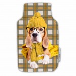 Housse de bouillotte 21 x 34 cm Beagle a lunette