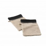 Lot de 2 gants de toilette 15 x 21 cm Majestic sable
