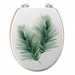 Abattant WC 37 x 46 cm charnieres metal Havane