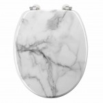 Abattant WC 37 x 46 cm charnieres metal Marbre
