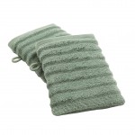 Lot de 2 gants de toilette 15 x 21 cm Maia sauge