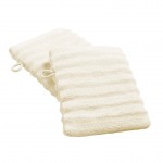 Lot de 2 gants de toilette 15 x 21 cm Maia ivoire