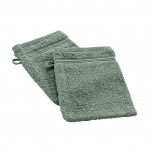 Lot de 2 gants de toilette 15 x 21 cm Tendresse vert c�dre