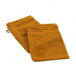 Lot de 2 gants de toilette 15 x 21 cm Tendresse curry