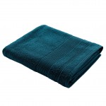 Serviette ou drap de bain en coton 90 x 150 cm Tendresse indigo