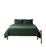 Parure de lit en double gaze de coton 220 x 240 cm Floria celadon