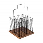 Pot � ustensiles ou couverts 18 x 29 cm Acacia