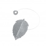 1 Embrasse aimant�e patine Feuille gris argent