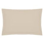 1 Taie d'oreiller percale de coton uni 50 x 70 cm Harmonie lin