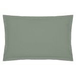 1 Taie d'oreiller percale de coton uni 50 x 70 cm Harmonie tilleul