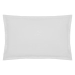 1 Taie d'oreiller percale de coton uni 50 x 70 cm Harmonie blanc