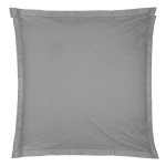 1 Taie d'oreiller percale de coton uni 63 x 63 cm Harmonie gris