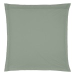 1 Taie d'oreiller percale de coton uni 63 x 63 cm Harmonie tilleul