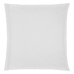 1 Taie d'oreiller percale de coton uni 63 x 63 cm Harmonie blanc