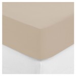 Drap housse percale de coton uni 180 x 200 cm Harmony lin