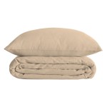 Housse couette + 2 taies 240 x 260 cm Percale de coton Uni lin