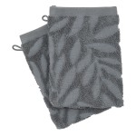 2 gants de toilette tencel 15 x 21 cm Ciselle anthracite