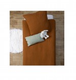 Housse de couette + taie Gaze de coton enfant uni