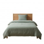 Parure de lit en gaze de coton 140 x 200 cm Uni vert