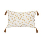 Coussin en gaze de coton 30 x 50 cm Feuillage canelle