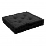 Coussin de sol uni 50 x 50 cm Panama anthracite