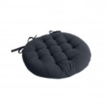 Galette de chaise ronde 38 cm Panama anthracite