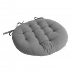Galette de chaise ronde 38 cm Panama gris clair
