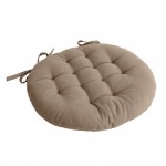 Galette de chaise ronde 38 cm Panama beige