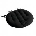 Galette de chaise ronde 38 cm Panama noir