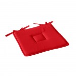 Galette de chaise plate 40 x 40 cm Panama rouge