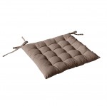 Galette de chaise piquee 38 x 38 cm Panama taupe