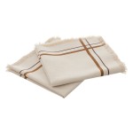 2 Serviettes de table rayees en coton 40 x 40 cm Mahas