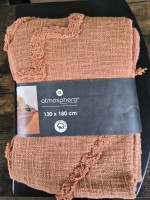 Leboncoin Plaid coton 130x180 cm terracotta