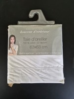 Leboncoin Taie d'oreiller 63 x 63 cm blanche