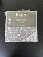 Leboncoin Taie d'oreiller 63 x 63 cm Gris et blanc � motif rond