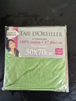 Leboncoin Taie d'oreiller 50 x 70 cm Vert