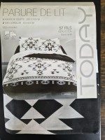 Leboncoin parure de lit 220 x 240 cm motif geometrique noir et blanc