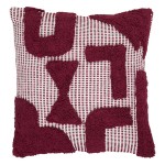 Coussin en coton tufte 50 x 50 cm Poppys Color violet