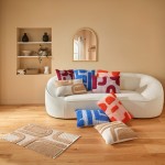Coussin en coton tufte Poppys Color