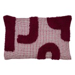 Coussin en coton tufte 38 x 58 cm Poppys Color violet