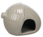 Maisonnette pour rongeur en c�ramique forme gland taupe