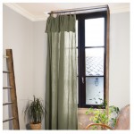 Rideau ajustable + 8 anneaux pince Gaze de coton 140 x 300 cm Romarin