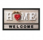 Paillasson Home Sweet Home - Motif Bois Lavande et Papillons - Antidrapant - 40 x 68 cm