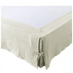 Cache sommier gaze de coton 90 x 190 cm Gaia Vert d'eau