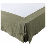 Cache sommier gaze de coton 90 x 190 cm Gaia Romarin