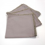 Lot de 3 Serviettes de table 40 x 40 cm Feminas taupe
