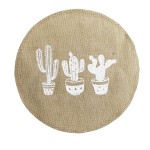 Set de table rond Jute 38 cm Cactus