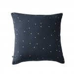Taie d'oreiller Gaze de Coton 60 x 60 cm Gaia Chic Bleu minuit